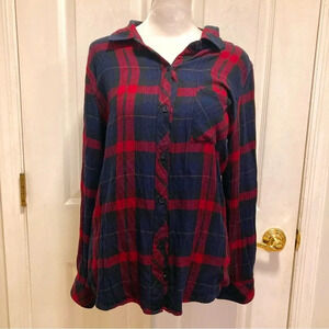 Rails Red And Blue Plaid Button Down Flannel Shirt Small